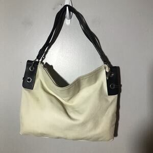 Robert Pietri made in Spain ivory leather shoulder bag strappy hardware